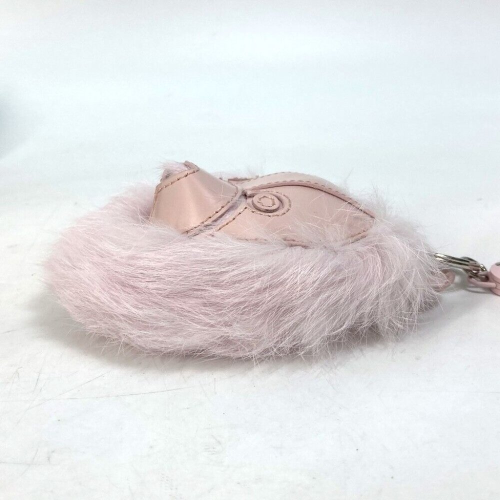 Dior COOKIE cookie dog dog animal Bag Charm carabiner Key Holder Leather pink - Picture 3 of 8